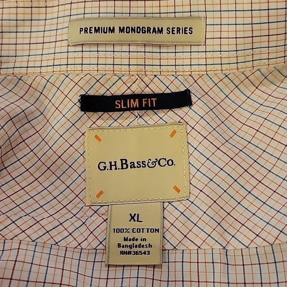 G. H. BASS xl slim fit cotton button down shirt - Picture 4 of 5
